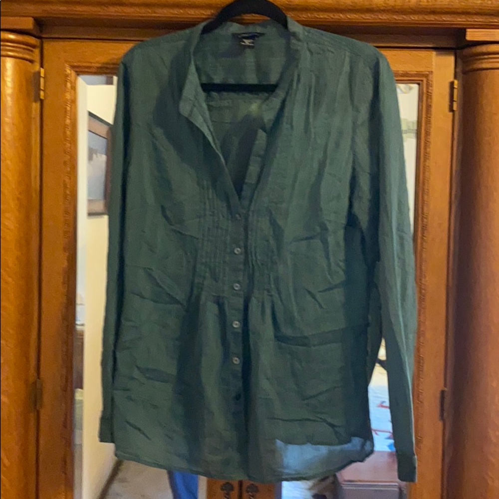 Moda XL Deep Teal Sheer Blouse